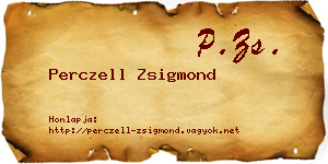Perczell Zsigmond névjegykártya